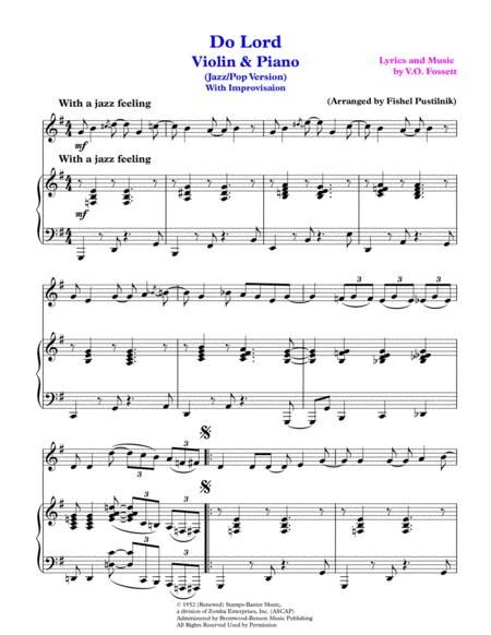 Do Lord For Violin And Piano With Improvisation Video Page 2