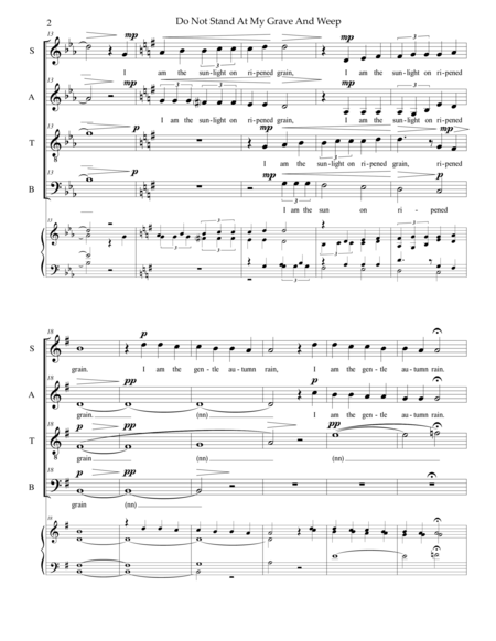 Do Not Stand At My Grave And Weep Satb Page 2