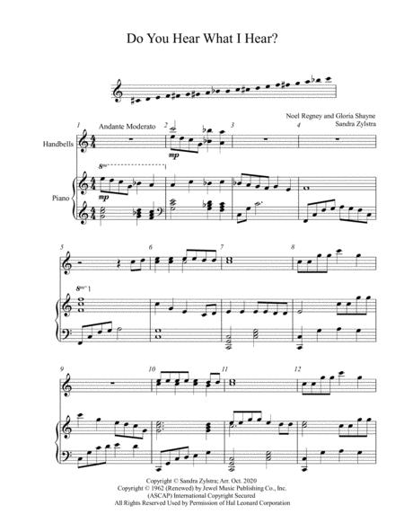 Do You Hear What I Hear 2 Octave Handbell Piano Accompaniment Page 2