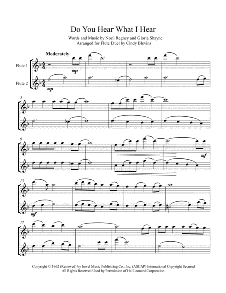 Do You Hear What I Hear Arranged For Flute Duet Page 2