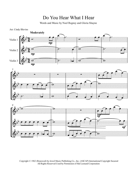 Do You Hear What I Hear Arranged For Violin Trio Page 2