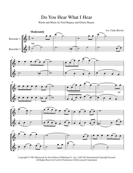 Do You Hear What I Hear Recorder Duet Page 2