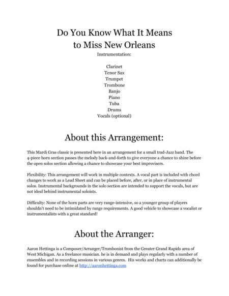 Do You Know What It Means To Miss New Orleans Trad Jazz Band With Opt Vocal Page 2