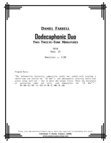 Dodecaphonic Duo Two Twelve Tone Miniatures Op 23 Page 2