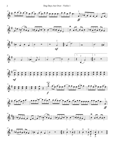 Dog Days Are Over String Quartet Page 2