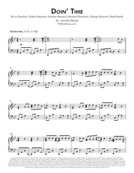 Doin Time Intermediate Lyrical Piano Page 2