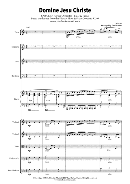 Domine Jesu Christe Score Parts Page 2