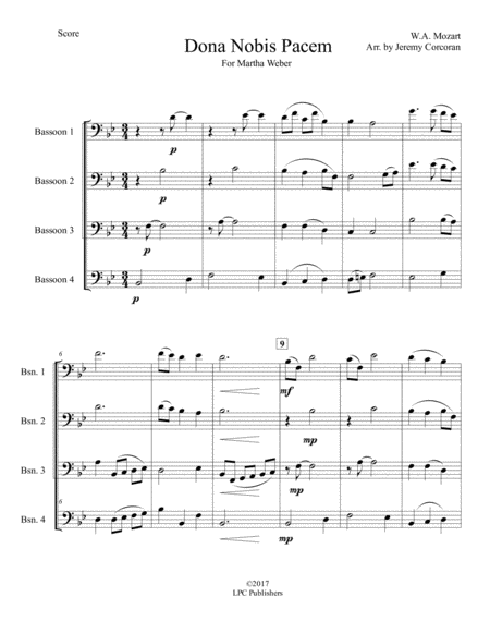 Dona Nobis Pacem For Bassoon Quartet Page 2