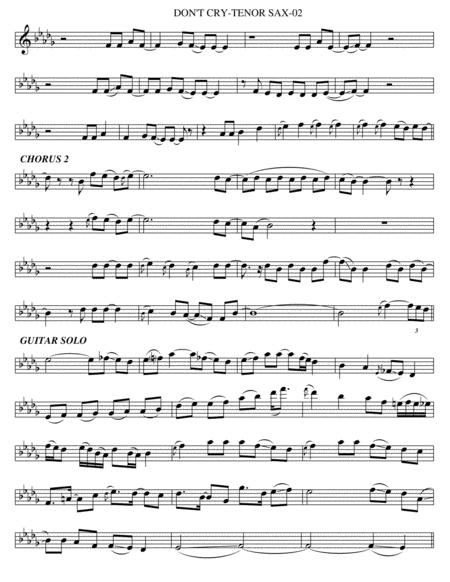 Dont Cry Tenor Sax Page 2