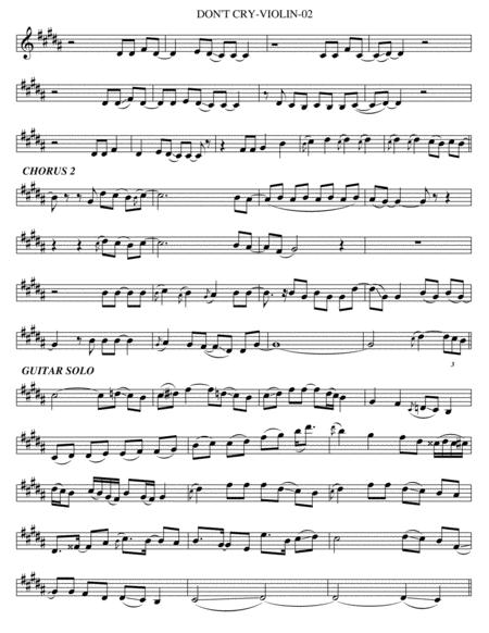 Dont Cry Violin Page 2