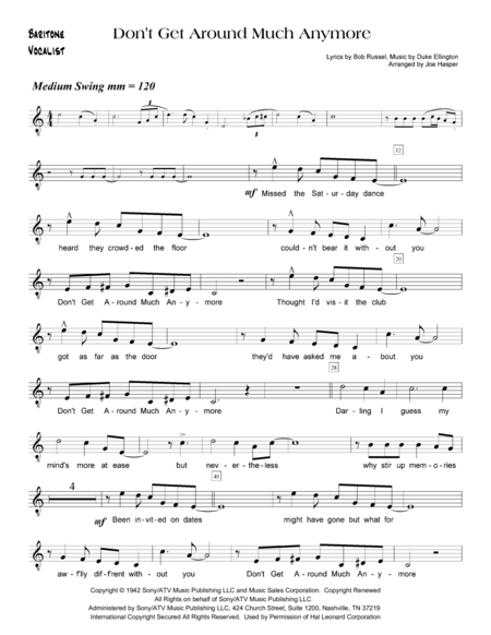 Dont Get Around Much Anymore Vocal Solo And Orchestra Page 2