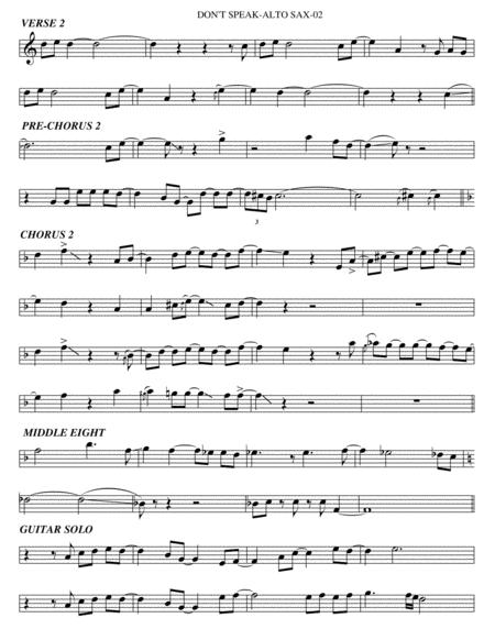 Dont Speak Alto Sax Page 2