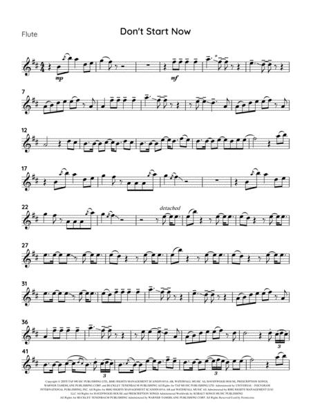 Dont Start Now For Solo Flute No Piano Page 2