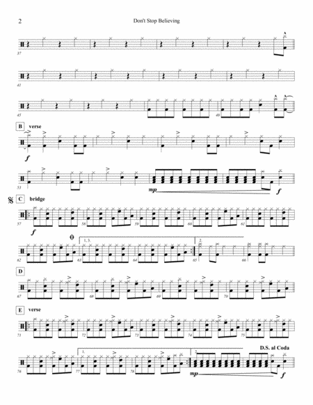 Dont Stop Believin Drumset Page 2