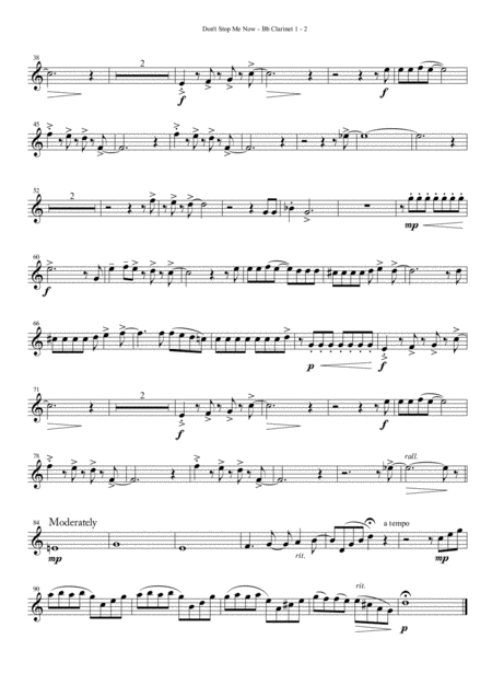 Dont Stop Me Now For Clarinet Quartet Page 2