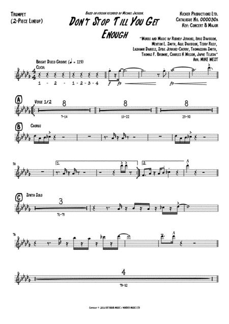 Dont Stop Till You Get Enough 2 Piece Brass Section Page 2