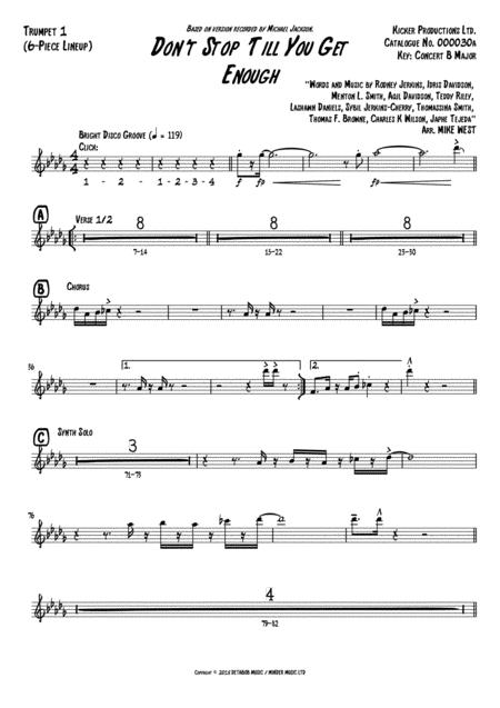 Dont Stop Till You Get Enough 6 Piece Brass Section Page 2