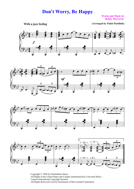 Dont Worry Be Happy For Piano Page 2