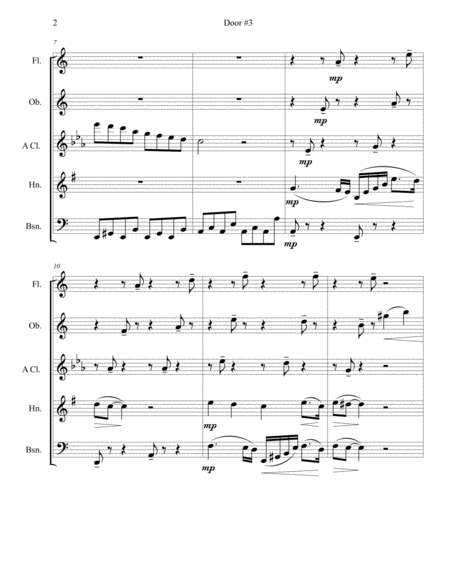 Door 3 A Wind Quintet Page 2