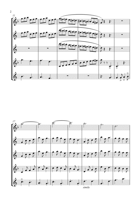 Doraemon Opening Song Saxophone Quintet Page 2