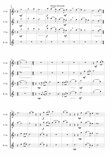 Dorian Serenade The Lord Is My Shepherd For Saxophone Quartet Page 2