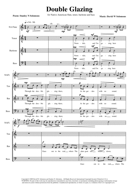 Double Glazing For North American Native Flute And Mens Voices Tenor Baritone Bass Page 2