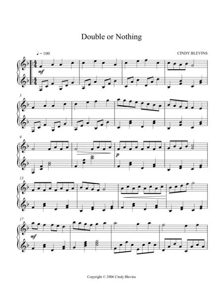 Double Or Nothing An Original Solo For Double Strung Harp Page 2