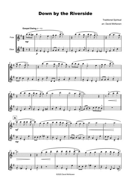 Down By The Riverside Gospel Hymn For Flute And Oboe Duet Page 2