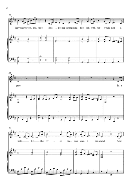Down By The Salley Gardens Vocal Page 2