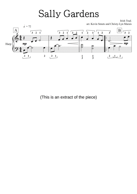 Down By The Sally Gardens Beginner Harp Page 2
