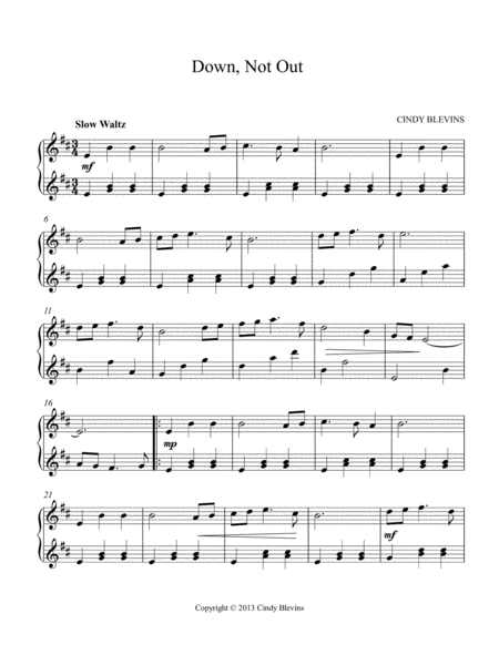 Down Not Out An Original Solo For Double Strung Harp Page 2