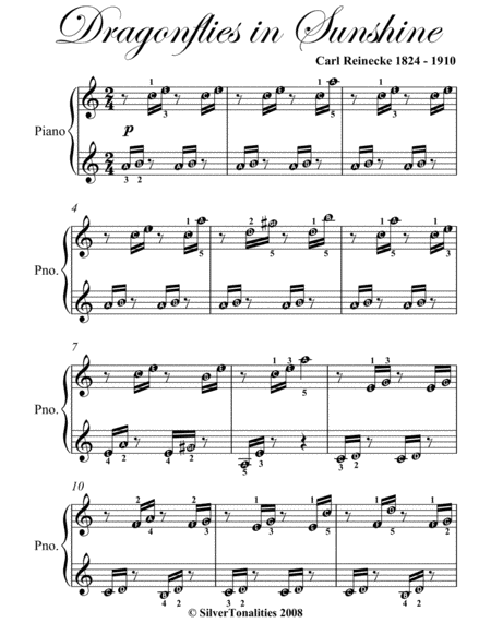 Dragonflies In Sunshine Easiest Piano Sheet Music Page 2