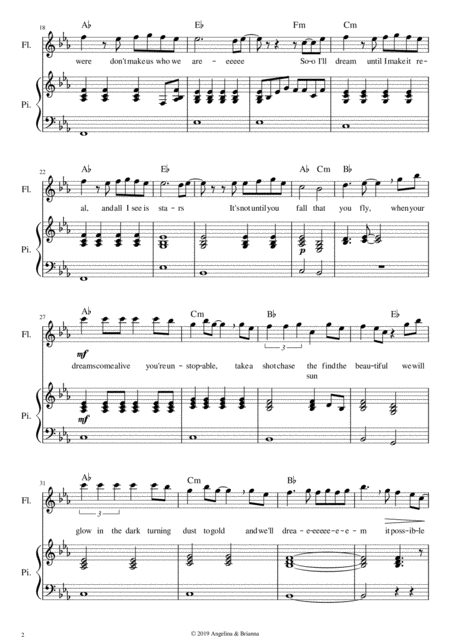 Dream It Possible For Flute And Piano Page 2