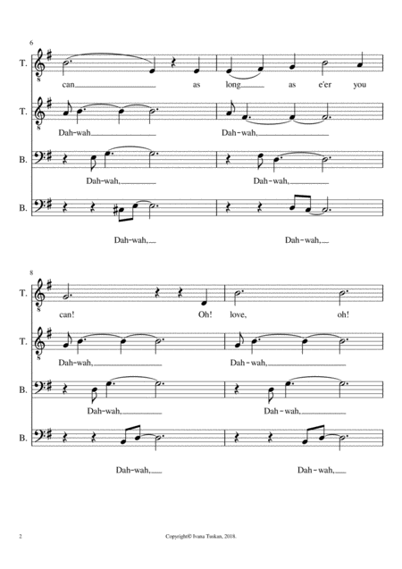 Dream Of Love Ttbb G Major Page 2