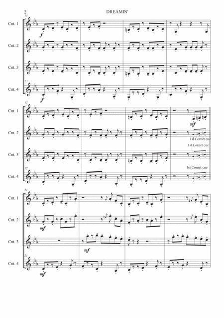 Dreamin Cornet Quartet Page 2