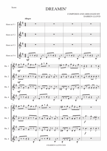 Dreamin French Horn Quartet Page 2