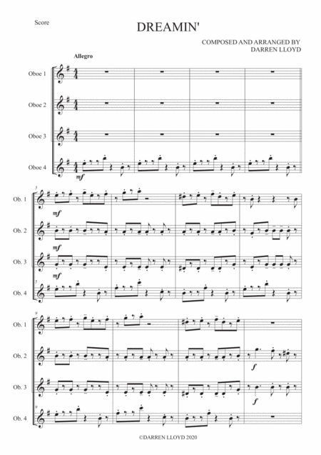 Dreamin Oboe Quartet Page 2