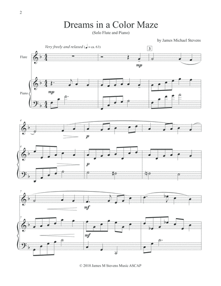 Dreams In A Color Maze Flute Piano Page 2