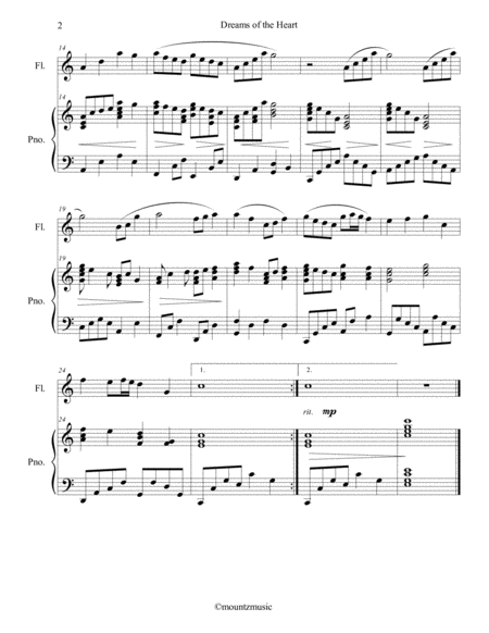 Dreams Of The Heart For Flute And Piano Page 2