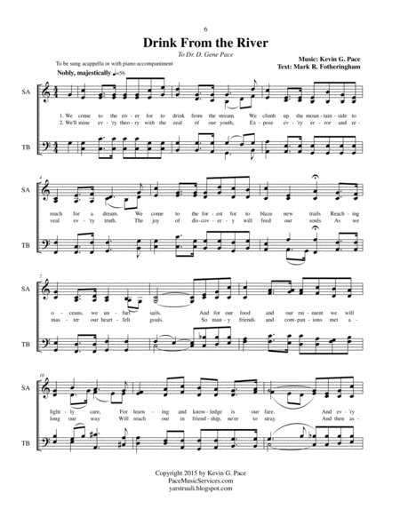 Drink From The River An Original Hymn For Satb Voices Page 2