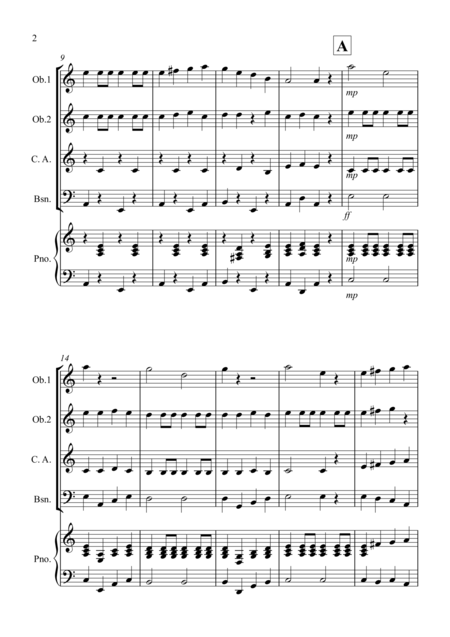 Drunken Sailor For Double Reed Quartet Page 2