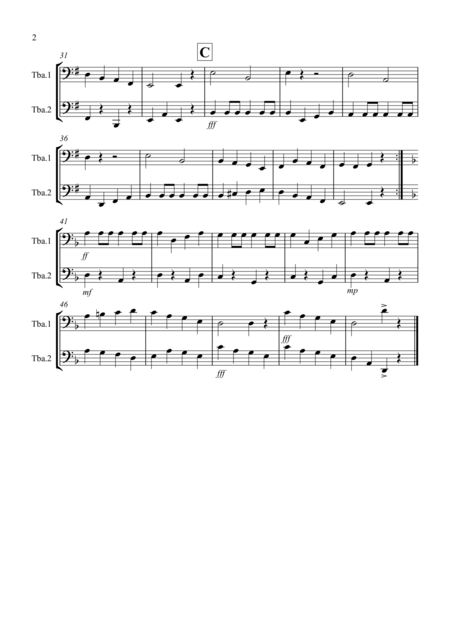 Drunken Sailor For Tuba Duet Page 2