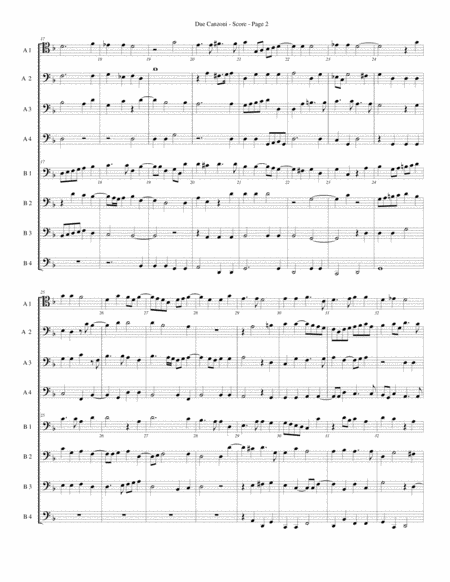 Due Canzoni For Trombone Or Low Brass Octet Page 2