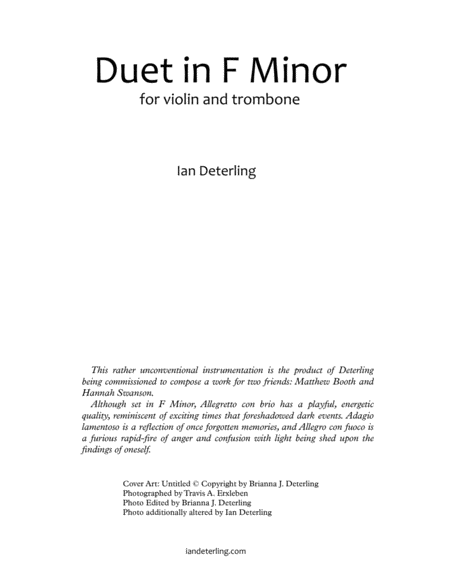 Duet In F Minor For Violin And Trombone Page 2