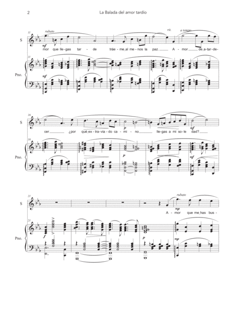 Dulce Maria Loynaz Balada Del Amor Tardo Soprano Piano Page 2
