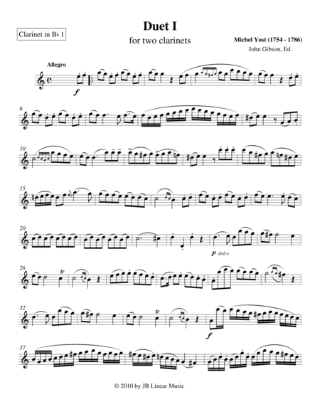 Duos For Two Clarinets Michel Yost Opus 5 1 Page 2