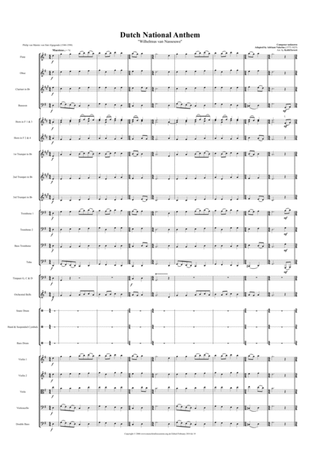 Dutch National Anthem For Symphony Orchestra Page 2