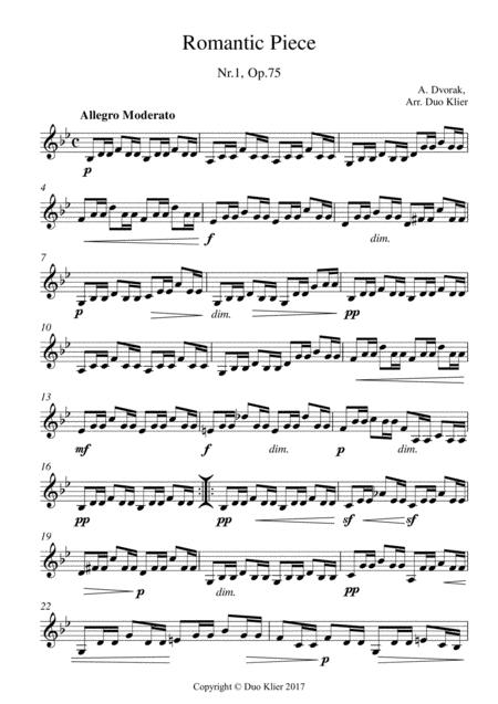Dvorak Romantic Piece No 1 Op 75 2nd Violin Accompaniment Page 2