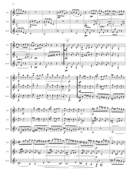 Dvorak Slavonic Dance 6 For Clarinet Trio Page 2