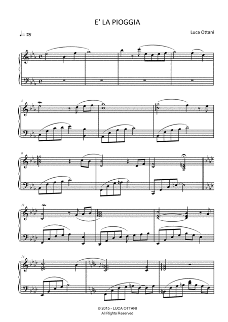 E La Pioggia Its The Rain Piano Solo Luca Ottani Page 2